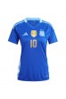 Argentina Lionel Messi #10 Fotballdrakt Borte Klær Dame Copa America 2024 Korte ermer